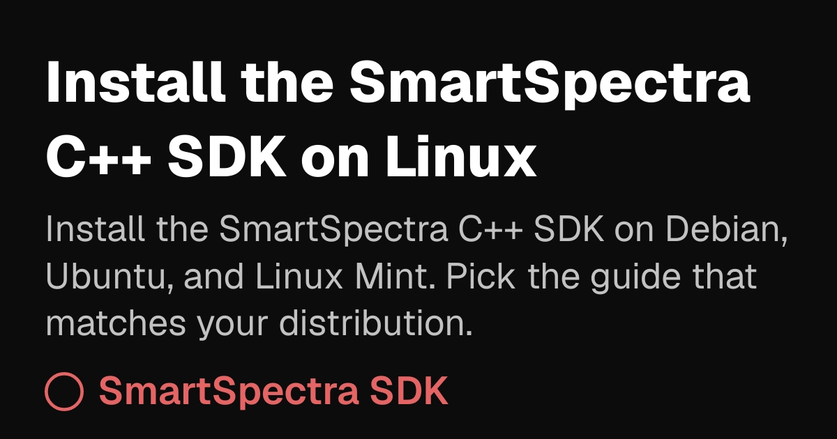Overview | SmartSpectra SDK